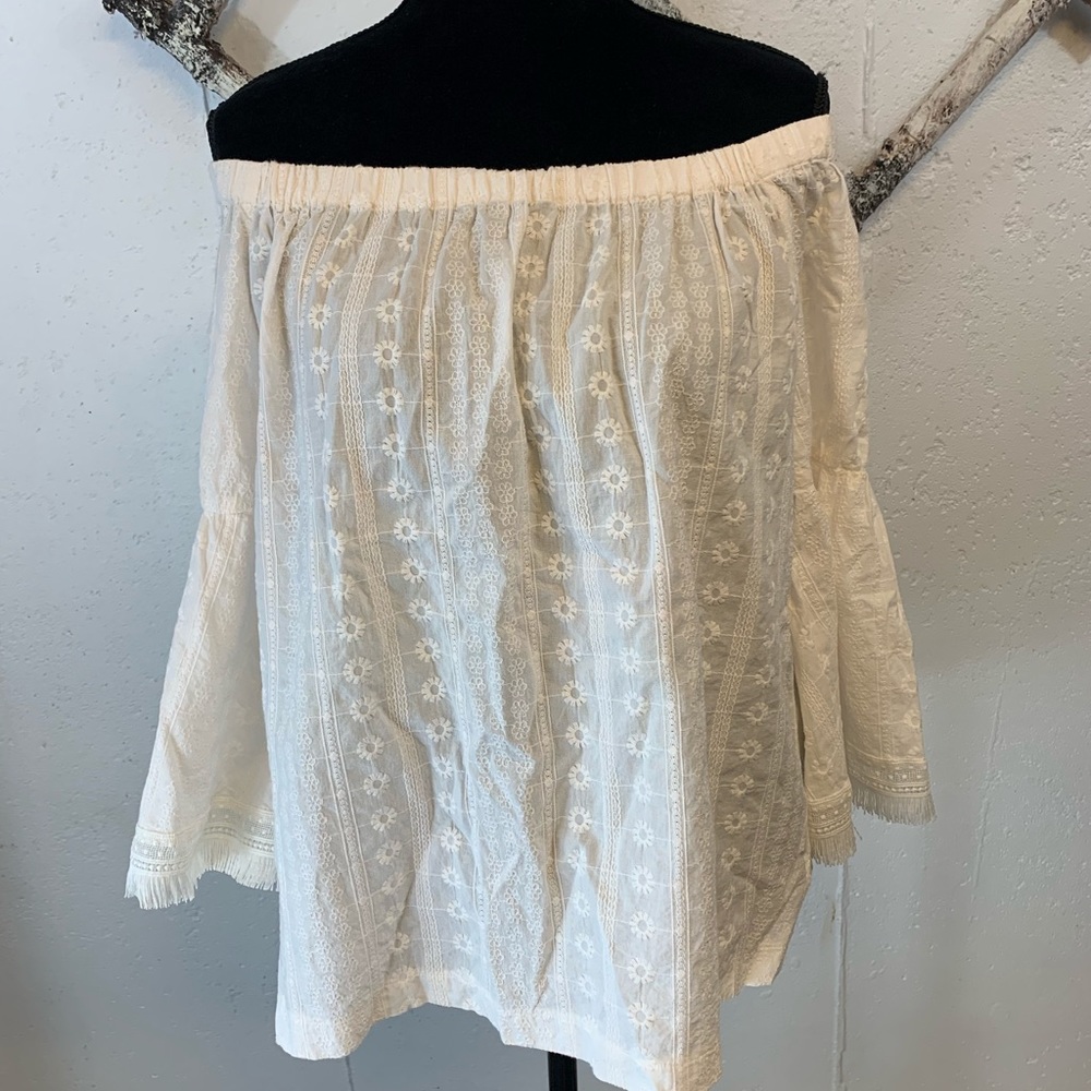 Loft Boho White Peasant Blouse